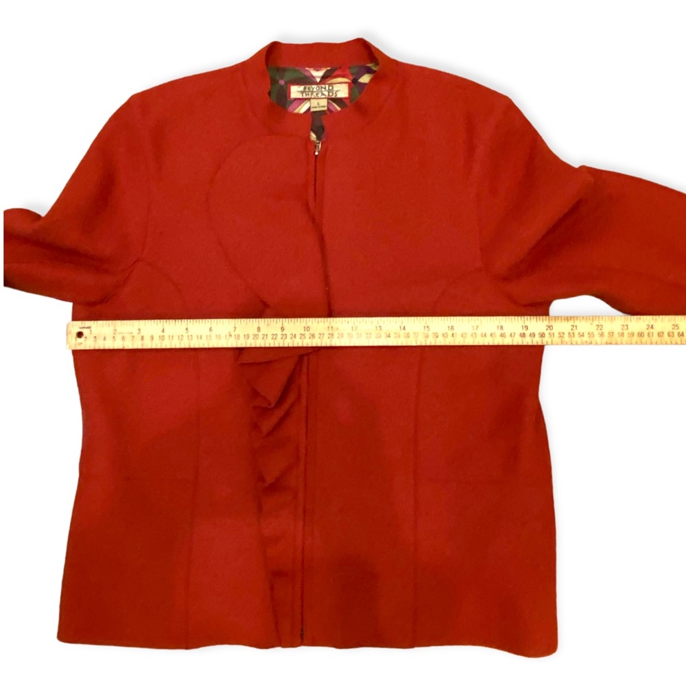 Beyond Threads Womens Alpaca Wool Ruffle Full Zip… - image 8